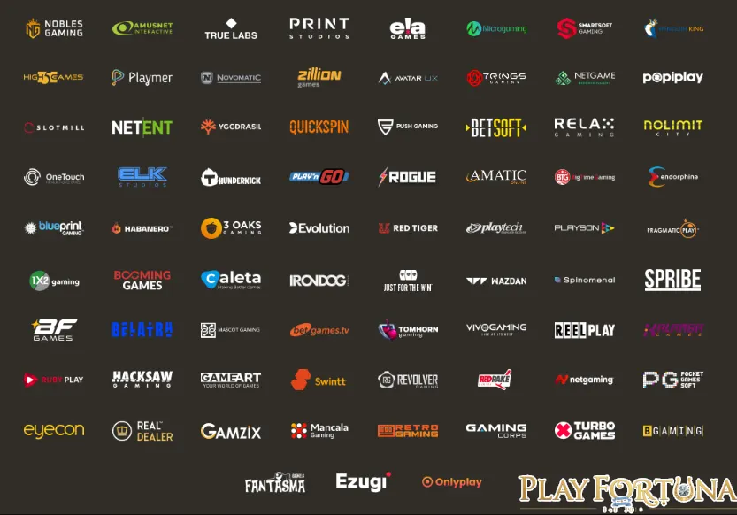 Proveedores de slots en PlayFortuna Casino